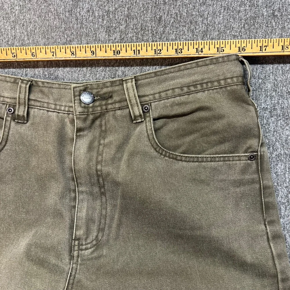 Orvis Sporting Traditions Men Olive Green Canvas Straight Leg Pants Size 32 000